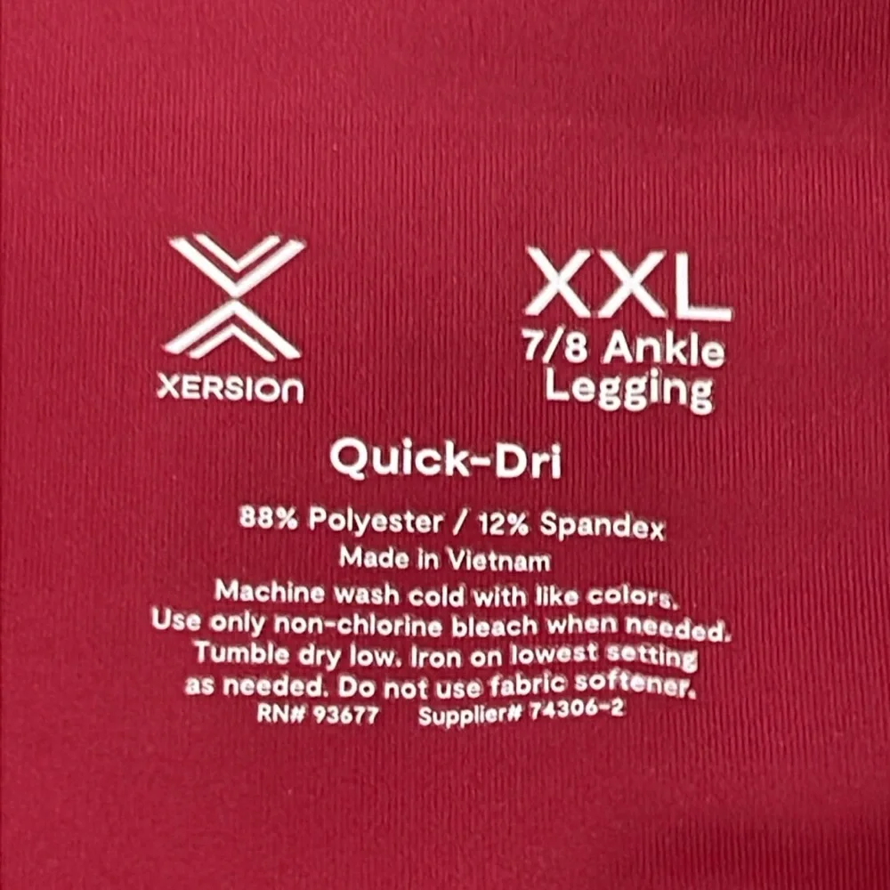 Xersion Red and Orange Leggings for Active Comfort WOMENS SIZE XXL